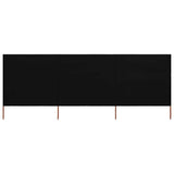 Vidaxx vindfang 3-paneler 400x120 cm stof sort