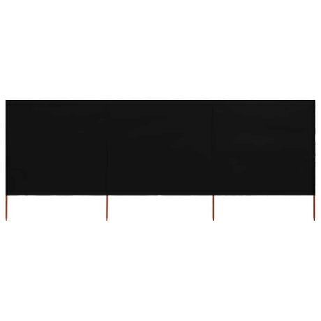 Vidaxx vindfang 3-paneler 400x120 cm stof sort