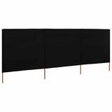 Vidaxx vindfang 3-paneler 400x120 cm stof sort