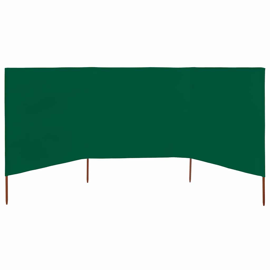 Vidaxx vindfang 3-paneler 400x160 cm stof grøn