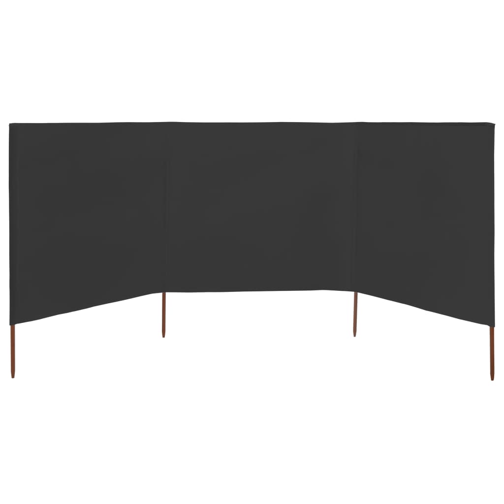 Vidaxx vindfang 3-paneler 400x160 cm stof antracit