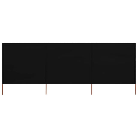 Vidaxx vindfang 3-paneler 400x160 cm stof sort