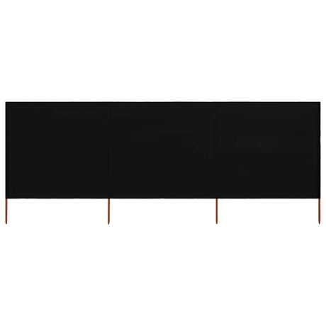 Vidaxx vindfang 3-paneler 400x160 cm stof sort