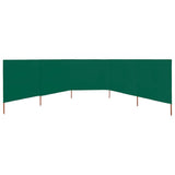 Vidaxl forrude 5 paneler 600x80 cm stofgrøn