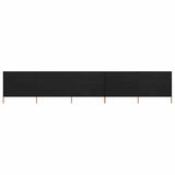 Vidaxl forrude 5 paneler 600x80 cm stof sort