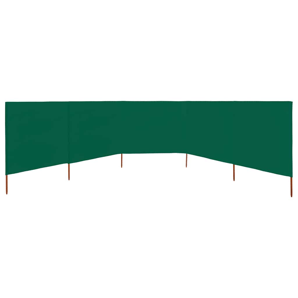 Vidaxl forrude 5 paneler 600x120 cm stofgrøn