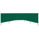 Vidaxl forrude 5 paneler 600x120 cm stofgrøn
