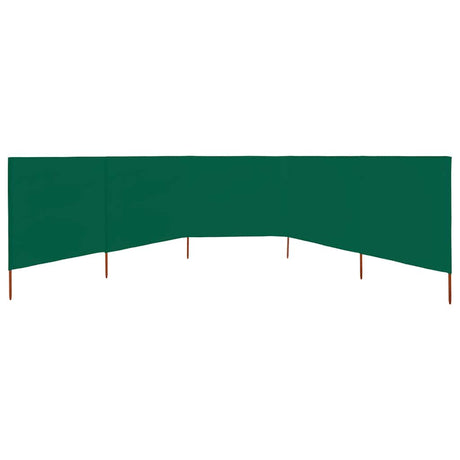 Vidaxl forrude 5 paneler 600x120 cm stofgrøn