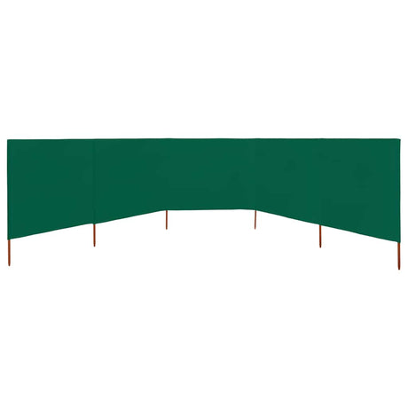 Vidaxl forrude 5 paneler 600x120 cm stofgrøn