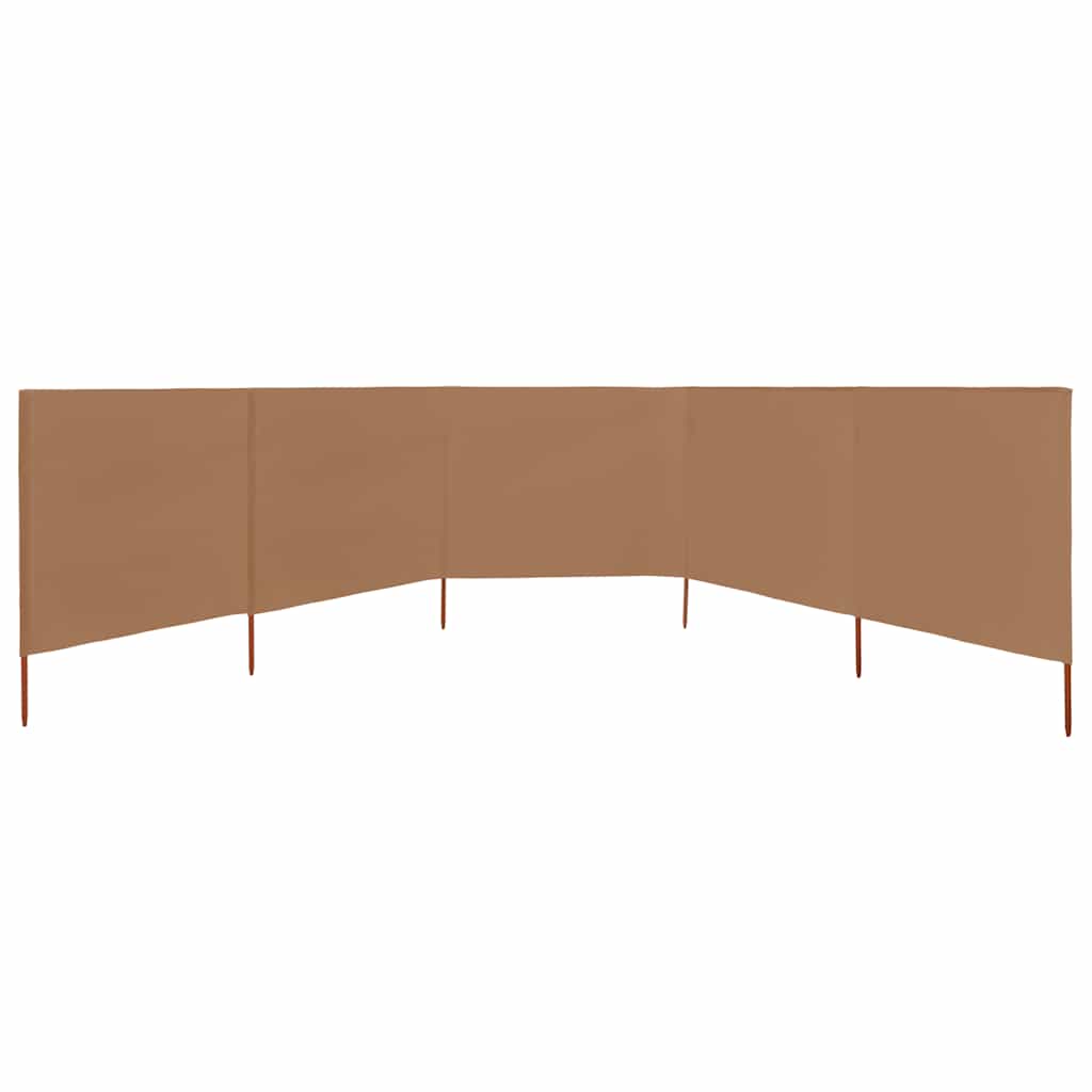 Vidaxl forrude 5 paneler 600x120 cm stof taupe