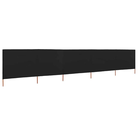 Vidaxx vindfang 5 paneler 600x120 cm stof sort