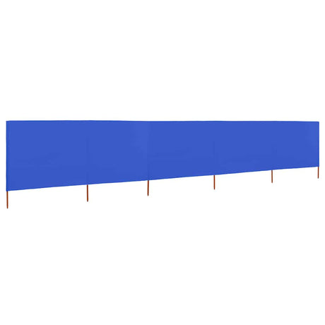Vidaxl forrude 5 paneler 600x120 cm stof azurblå