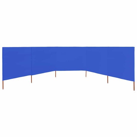 Vidaxl forrude 5 paneler 600x120 cm stof azurblå