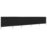 Vidaxl forrude 5 paneler 600x160 cm stof sort