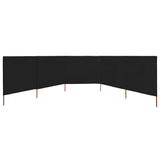 Vidaxl forrude 5 paneler 600x160 cm stof sort