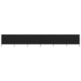 Vidaxl forrude 6 paneler 800x80 cm stof sort