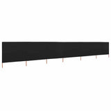 Vidaxx vindfang 6 paneler 800x120 cm stof sort