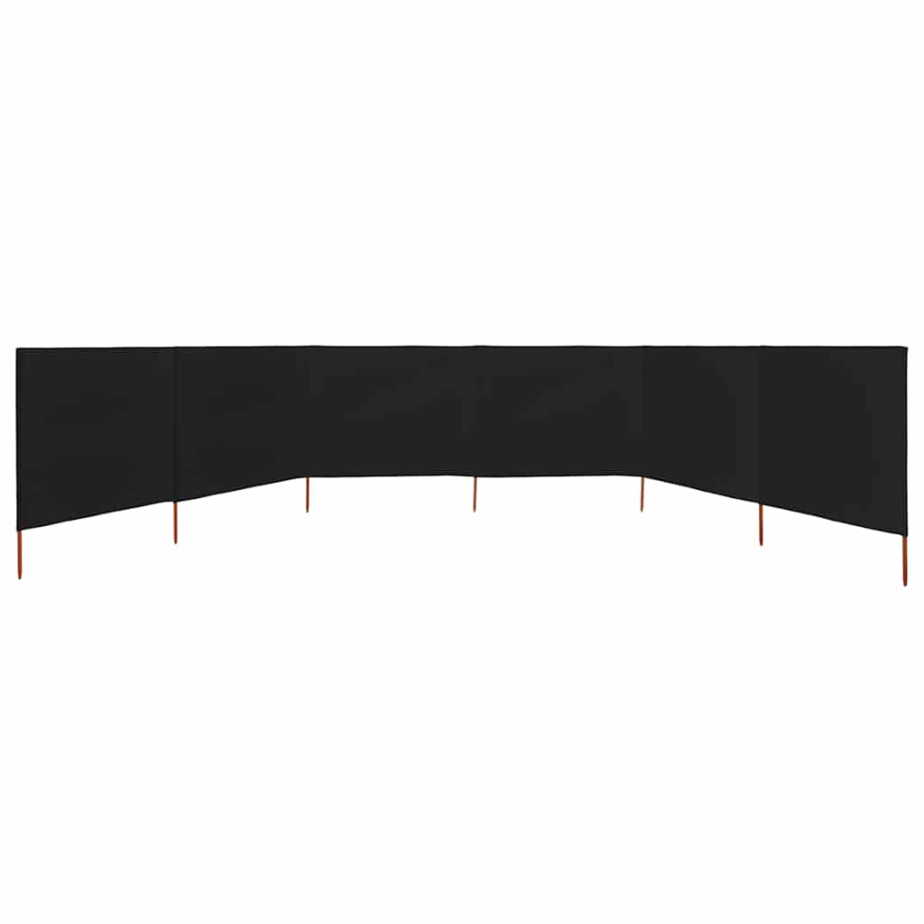 Vidaxx vindfang 6 paneler 800x120 cm stof sort