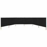 Vidaxx vindfang 6 paneler 800x120 cm stof sort