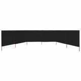 Vidaxx vindfang 6 paneler 800x120 cm stof sort