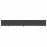 Vidaxl forrude 6 paneler 800x160 cm stof anthracit