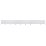Vidaxl forrude 9 paneler 1200x80 cm stof sand hvid