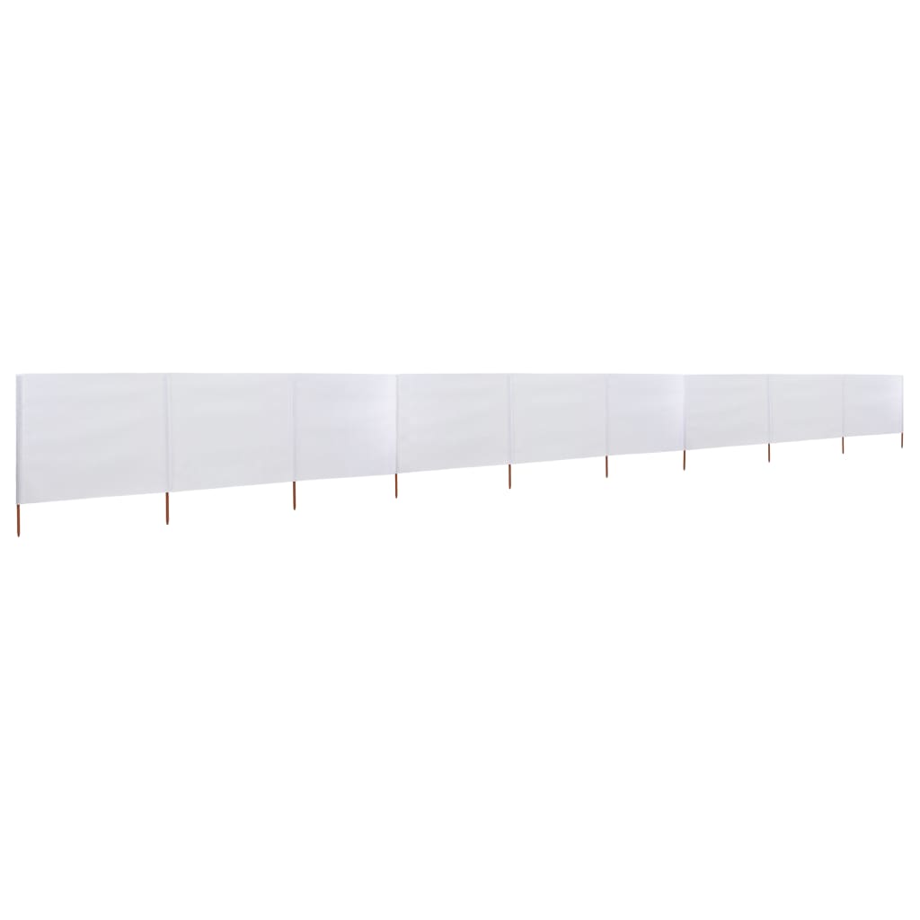 Vidaxl forrude 9 paneler 1200x80 cm stof sand hvid