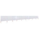 Vidaxl forrude 9 paneler 1200x80 cm stof sand hvid