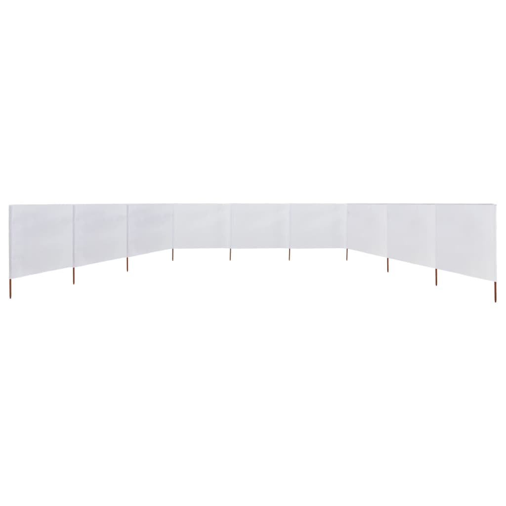 Vidaxl forrude 9 paneler 1200x80 cm stof sand hvid