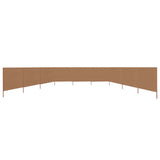 Vidaxl forrude 9 paneler 1200x80 cm stof taupe