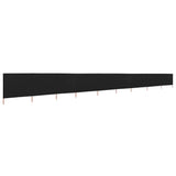 Vidaxl forrude 9 paneler 1200x80 cm stof sort