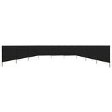 Vidaxl forrude 9 paneler 1200x80 cm stof sort