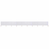 Vidaxl forrude 9 paneler 1200x120 cm stof sand hvid