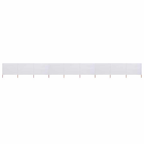 Vidaxl forrude 9 paneler 1200x120 cm stof sand hvid