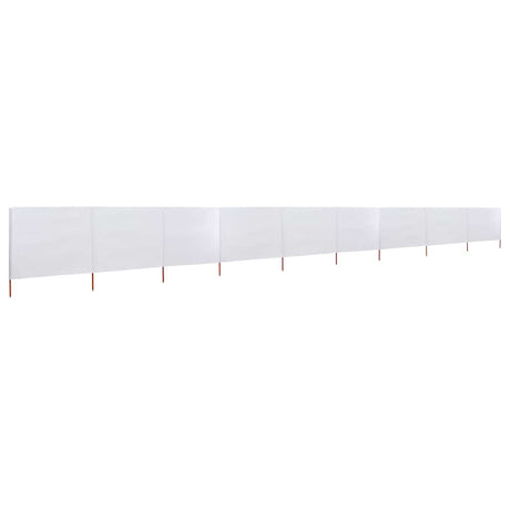 Vidaxl forrude 9 paneler 1200x120 cm stof sand hvid