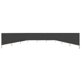 Vidaxl forrude 9 paneler 1200x120 cm stof anthracit