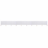 Vidaxl forrude 9 paneler 1200x160 cm stof sand hvid