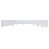 Vidaxl forrude 9 paneler 1200x160 cm stof sand hvid