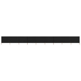 Vidaxl forrude 9 paneler 1200x160 cm stof sort