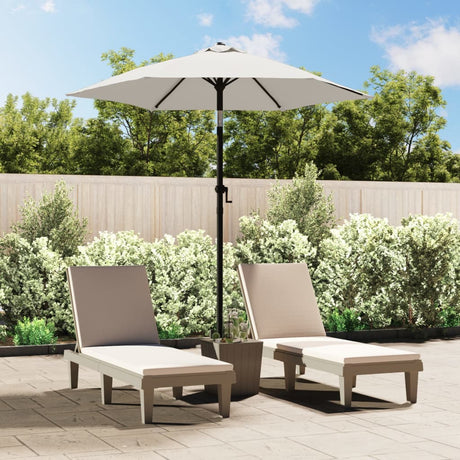 Vidaxl Parasol 200x224 cm aluminiumssand hvid