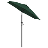 Vidaxl Parasol 200x224 cm aluminiumsgrøn