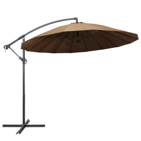 Vidaxl flydende parasol med aluminiumstang 3 m taupe
