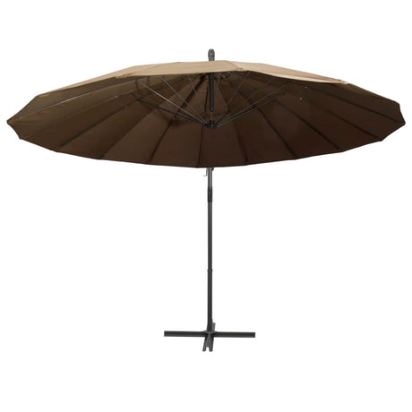 Vidaxl flydende parasol med aluminiumstang 3 m taupe