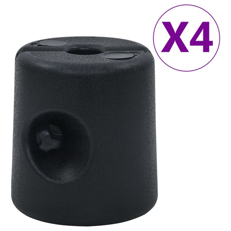 Vidaxl Arbor vægt 4 st pe sort