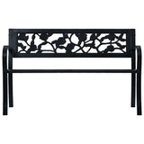 Vidaxl tuinbank 125 cm staal zwart