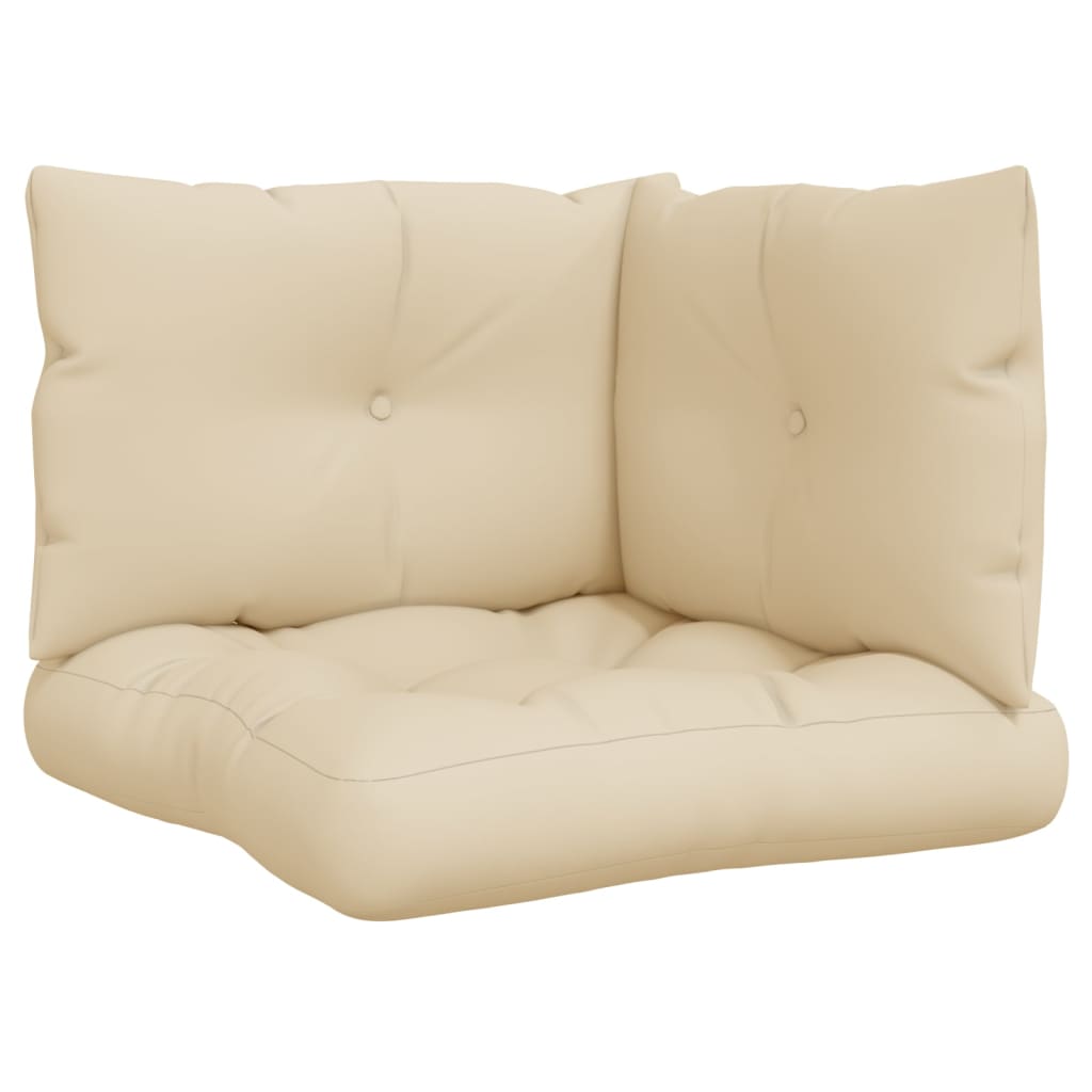 Vidaxl pallepuder 3 st stof beige