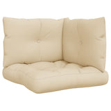 Vidaxl pallepuder 3 st stof beige