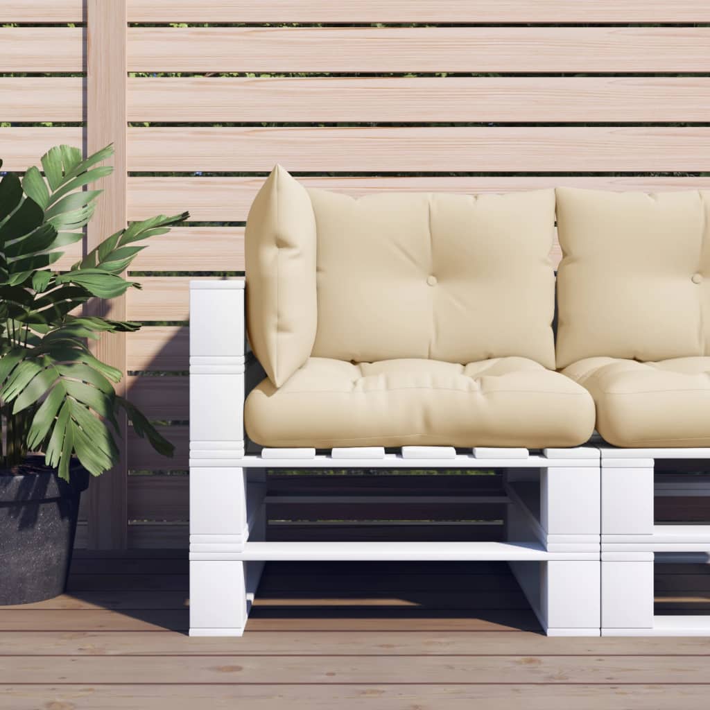 Vidaxl pallepuder 3 st stof beige