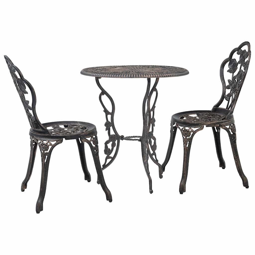 Vidaxl 3-delige bistroset gietaluminium