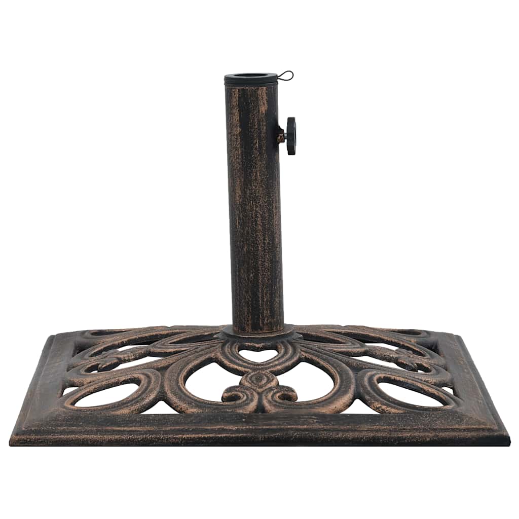 Vidaxl Parasol Foot 12 kg 49 cm støbejerns bronze farvet